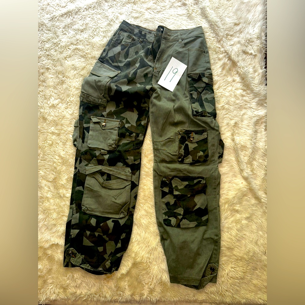 Camo/olive cargo pants